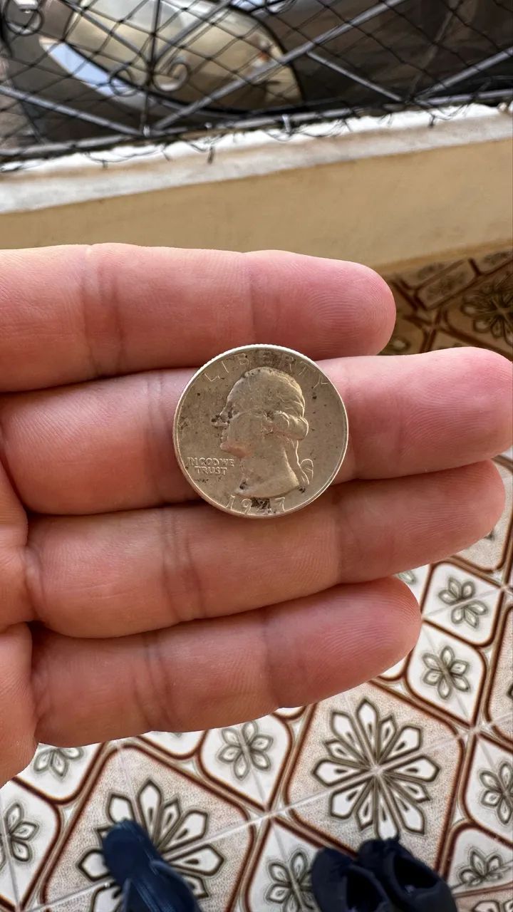 Quarter Dollar 1947 Moeda de prata  - Foto 3