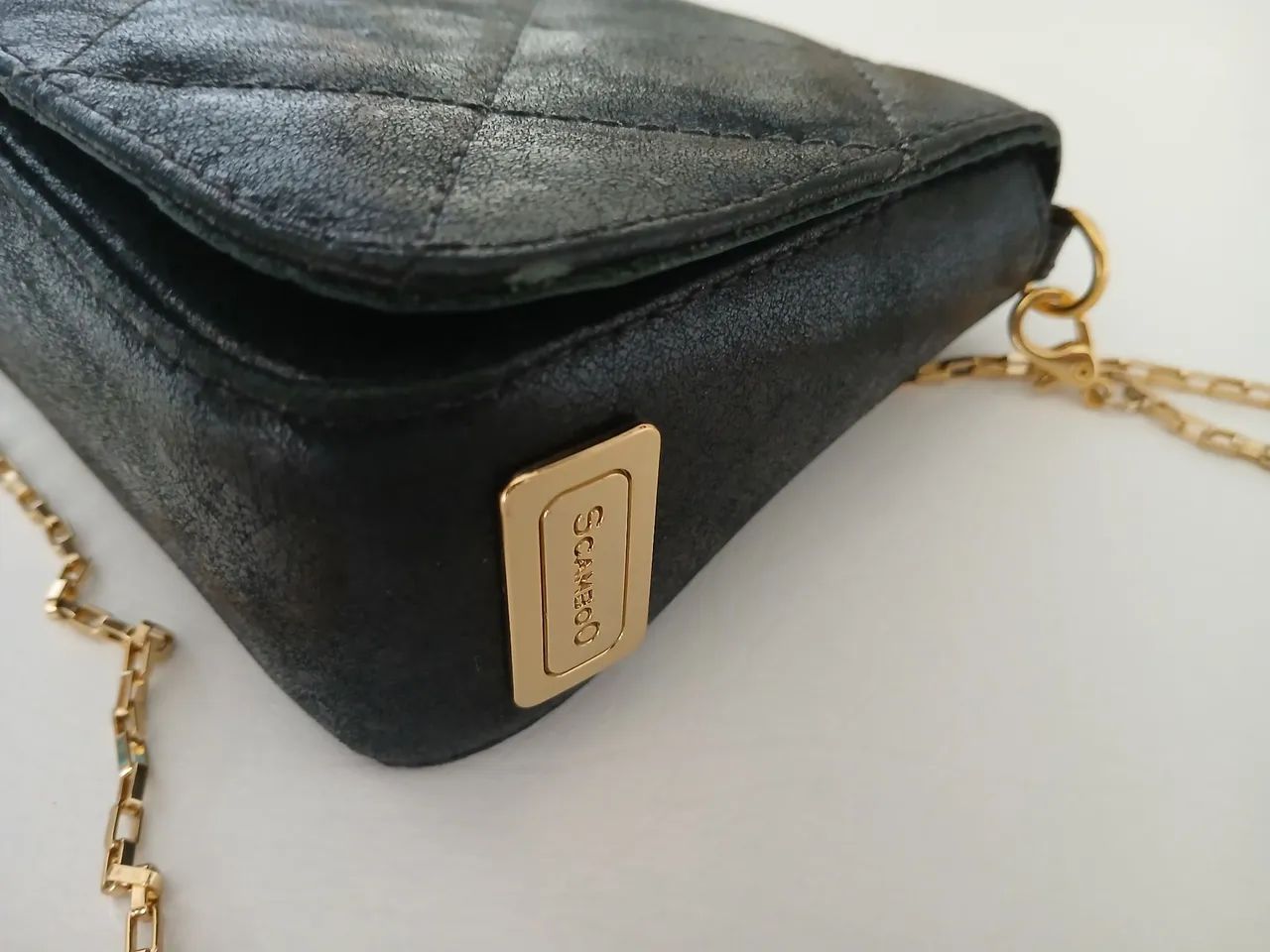 Bolsa de couro feminina pequena  - Foto 4