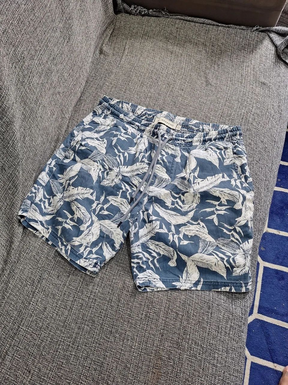 Bermuda masculina azul 