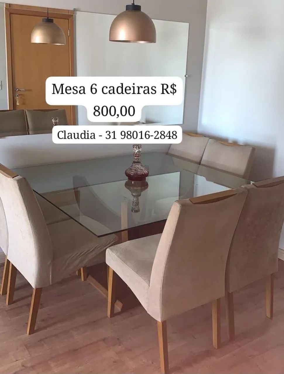 Mesa com 6 cadeiras