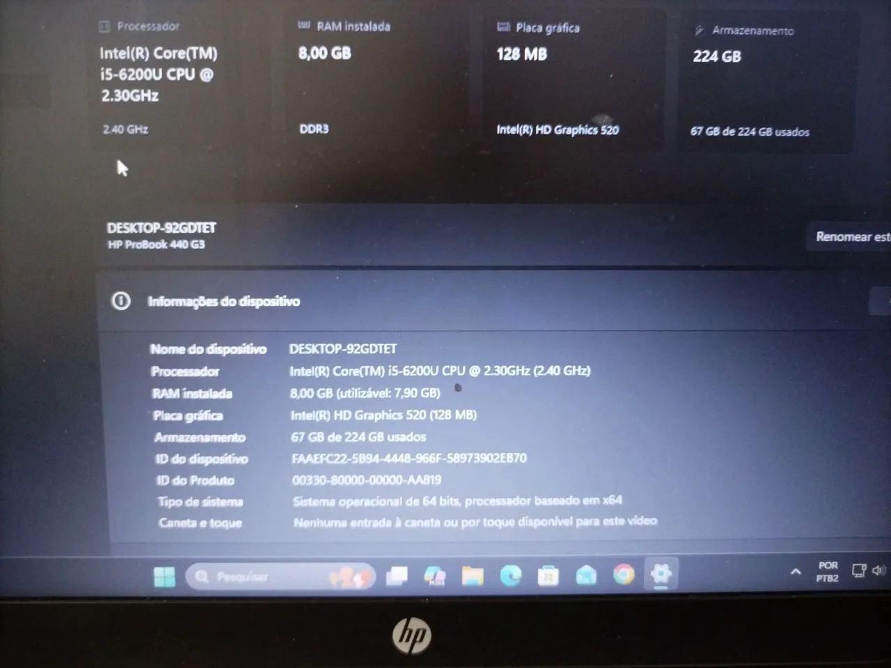 Notebook i5 com SSD, 8 de ram e Win 11 25H2  - Foto 2
