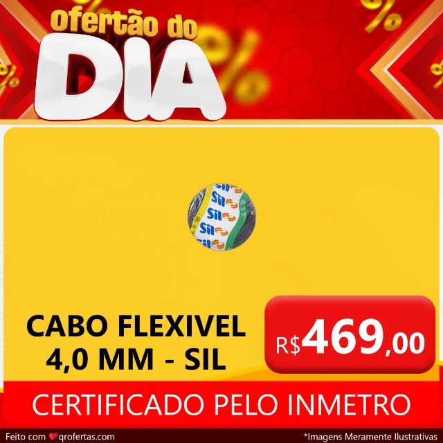 4,0 MM CABO FLEXIVEL SIL 750X COM 100 METROS  - Foto 4