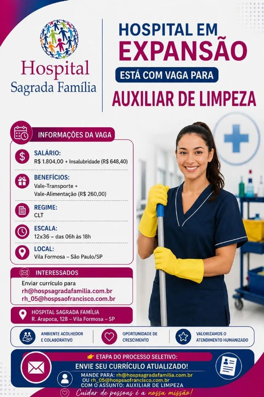 Auxiliar de limpeza 