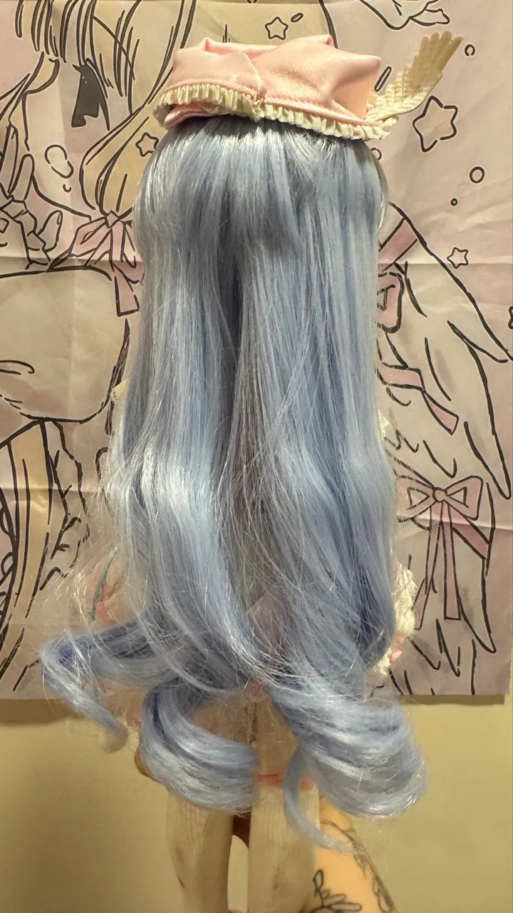 Boneca BJD 1/4 Cabelo Azul - Foto 2