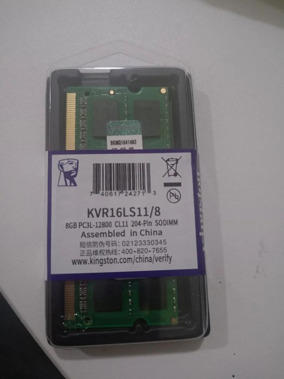 Memória RAM 8GB Notebook 