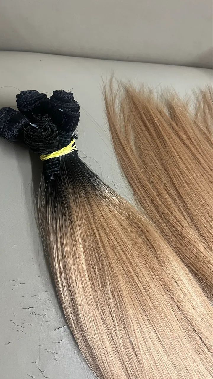 Loiro mel raiz esfumada 75cm 