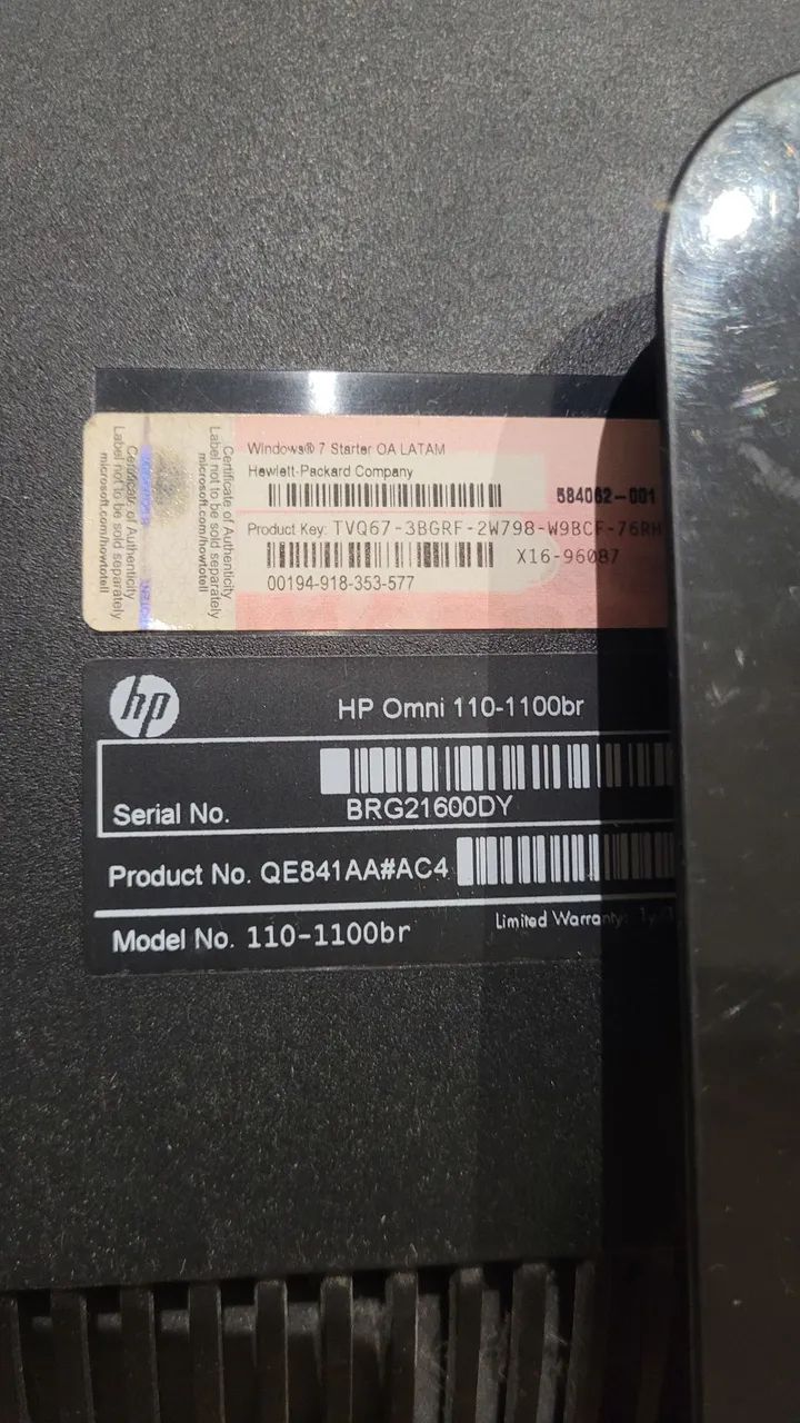 HP Omni 110-1100br - Retirada de Peças.. - Foto 2