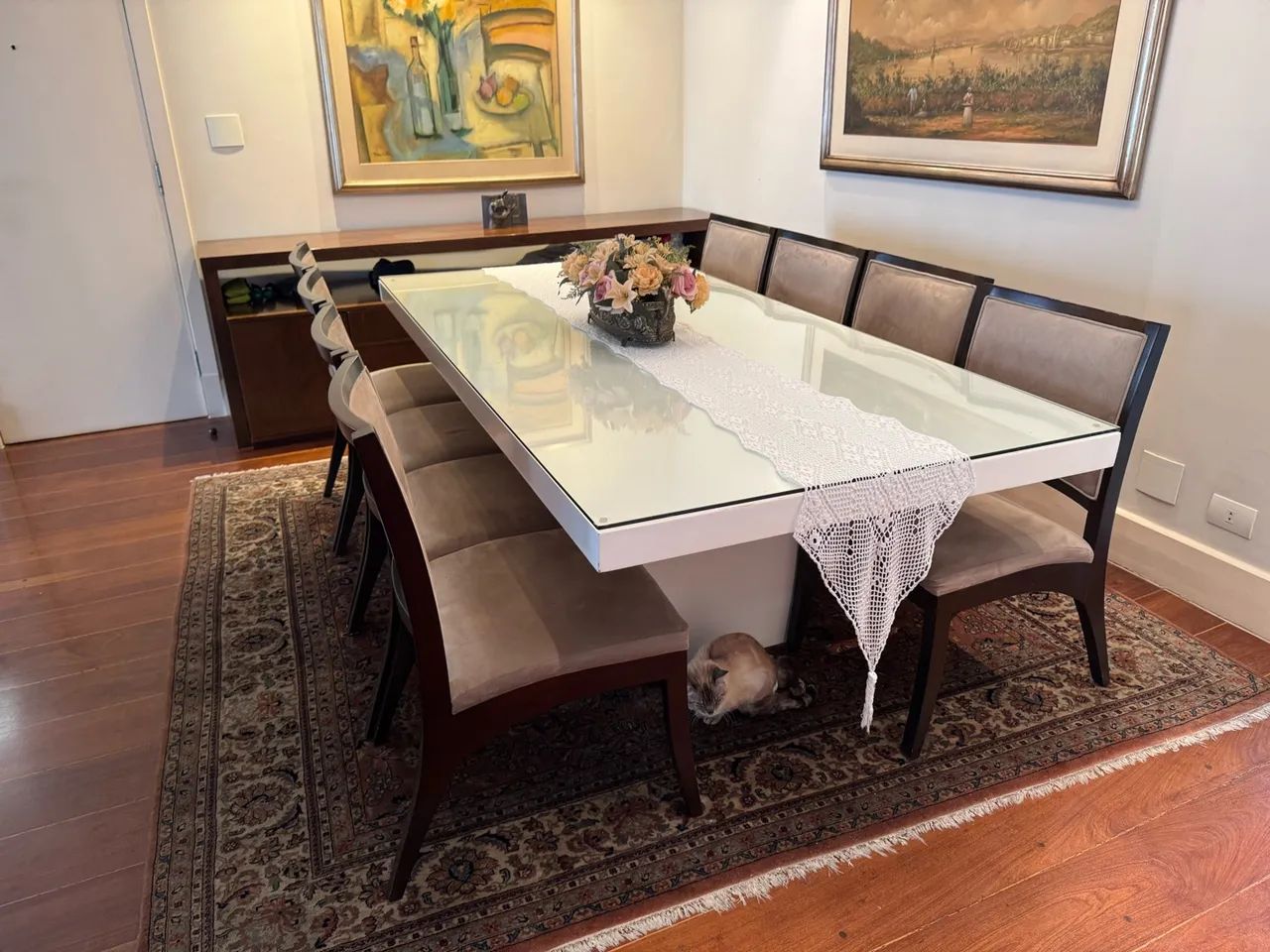 Mesa de jantar grande. Com 8 cadeiras - Foto 5