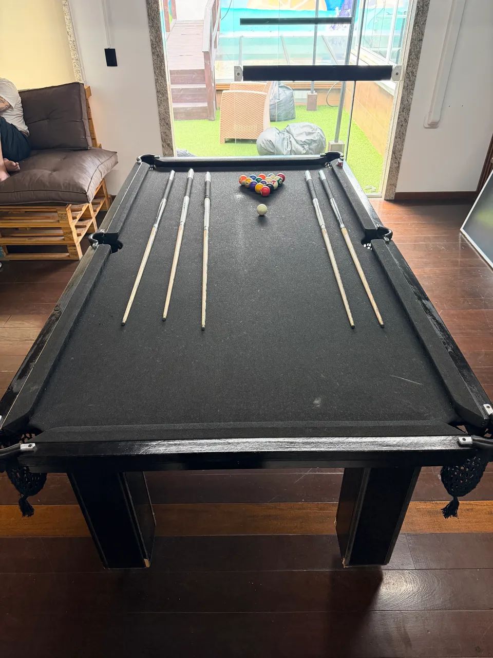 Mesa de sinuca 2 em 1 com tampa de ping pong - Foto 2