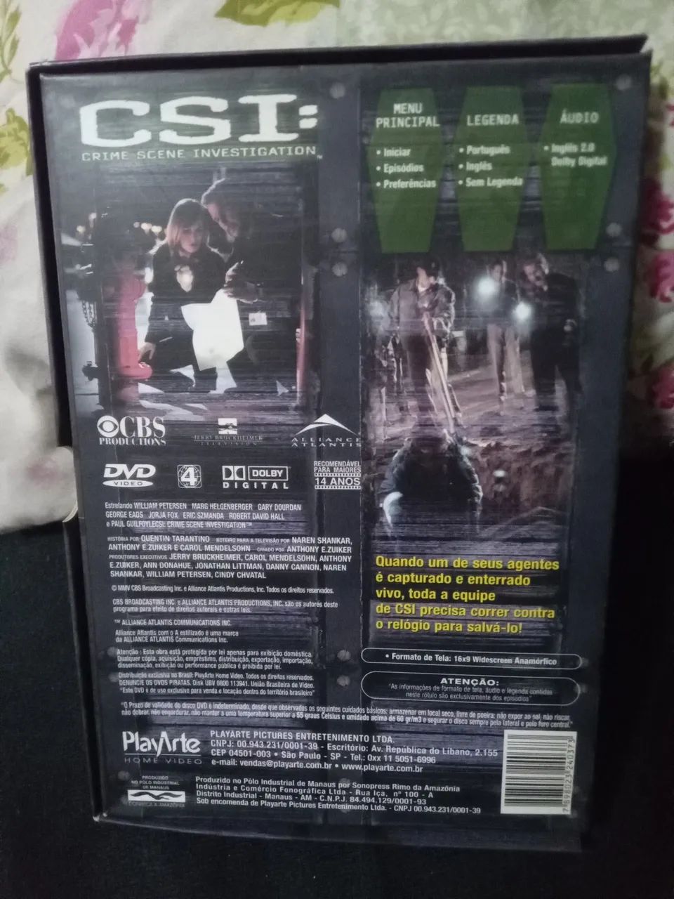 Box DVD CSI Episódio Especial A Sete Palmos Escrito Dirigido Quentin Tarantino - Foto 2