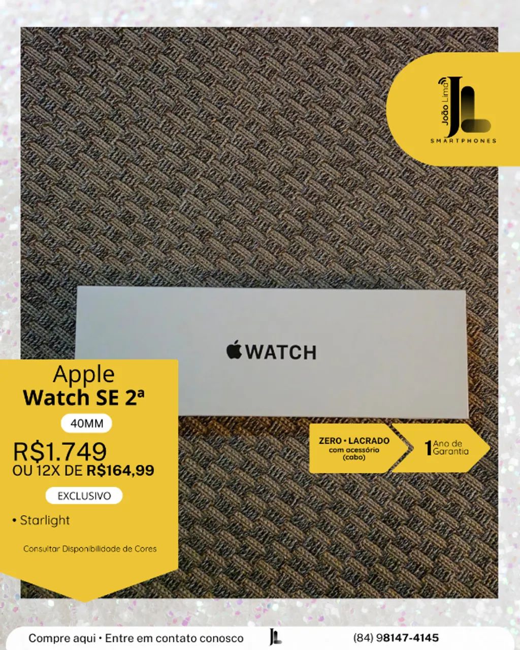 APPLE  WATCH SE 2ª, 40MM, LACRADO, EXCLUSIVO!