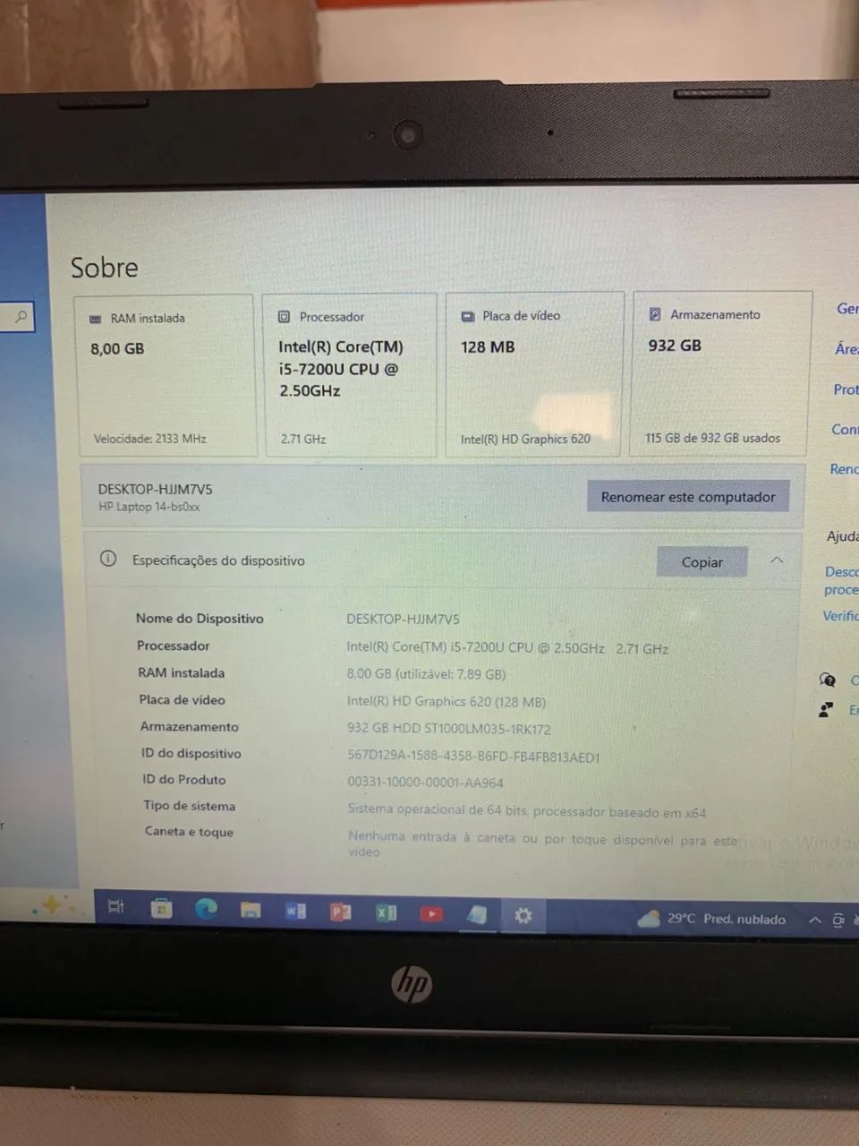Notebook HP 14? - i5 | 8GB | 932GB - Foto 4