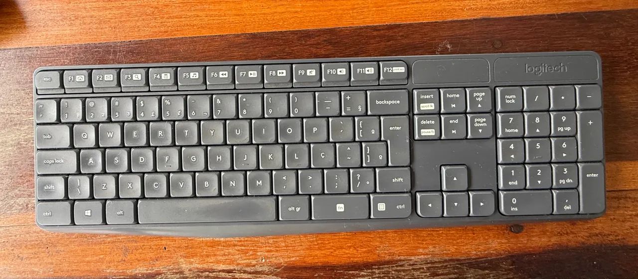 Teclado Logitech MK235 Sem Fio ABNT2 Original