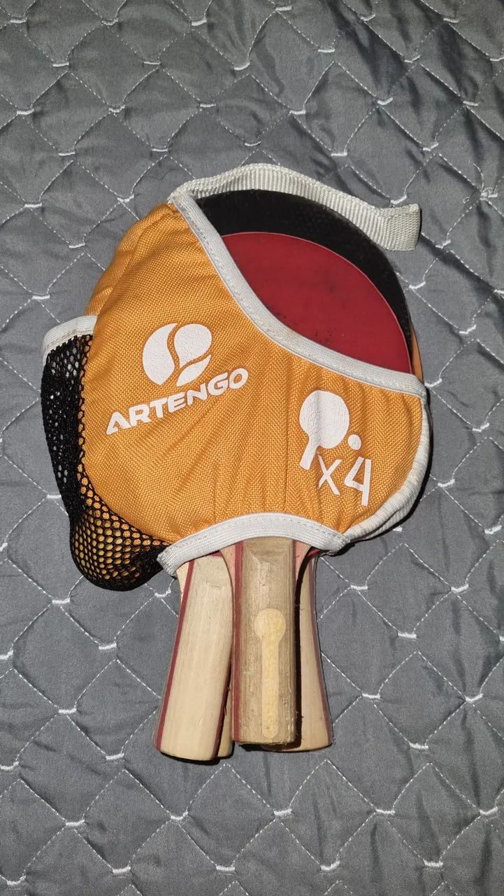 Kit 4 Raquetes Tênis de Mesa + Bola