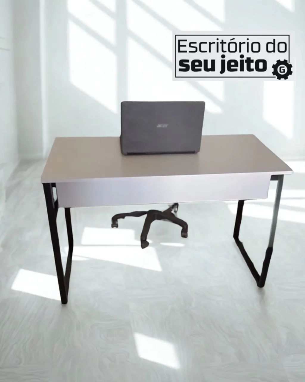 Escrivaninha REFORÇADA NOVA 1,1m Mesa Industrial Multiuso Computador Notebook Estudo Birô