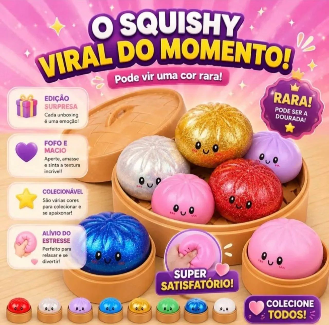 Squishy Perfeito para Relaxar Colecionar Spirobol Dumpling - Foto 4