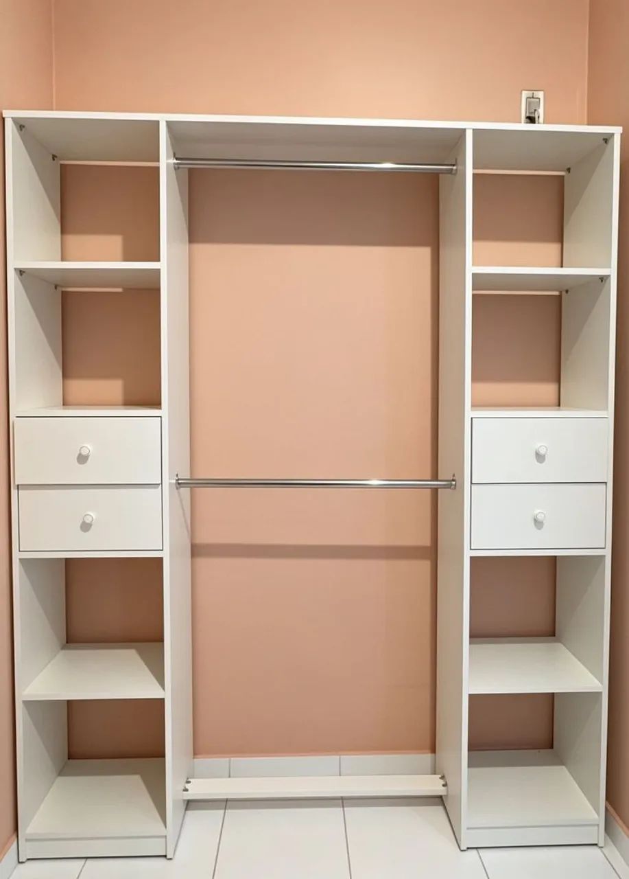 Closet de 2 torres com 2 araras 