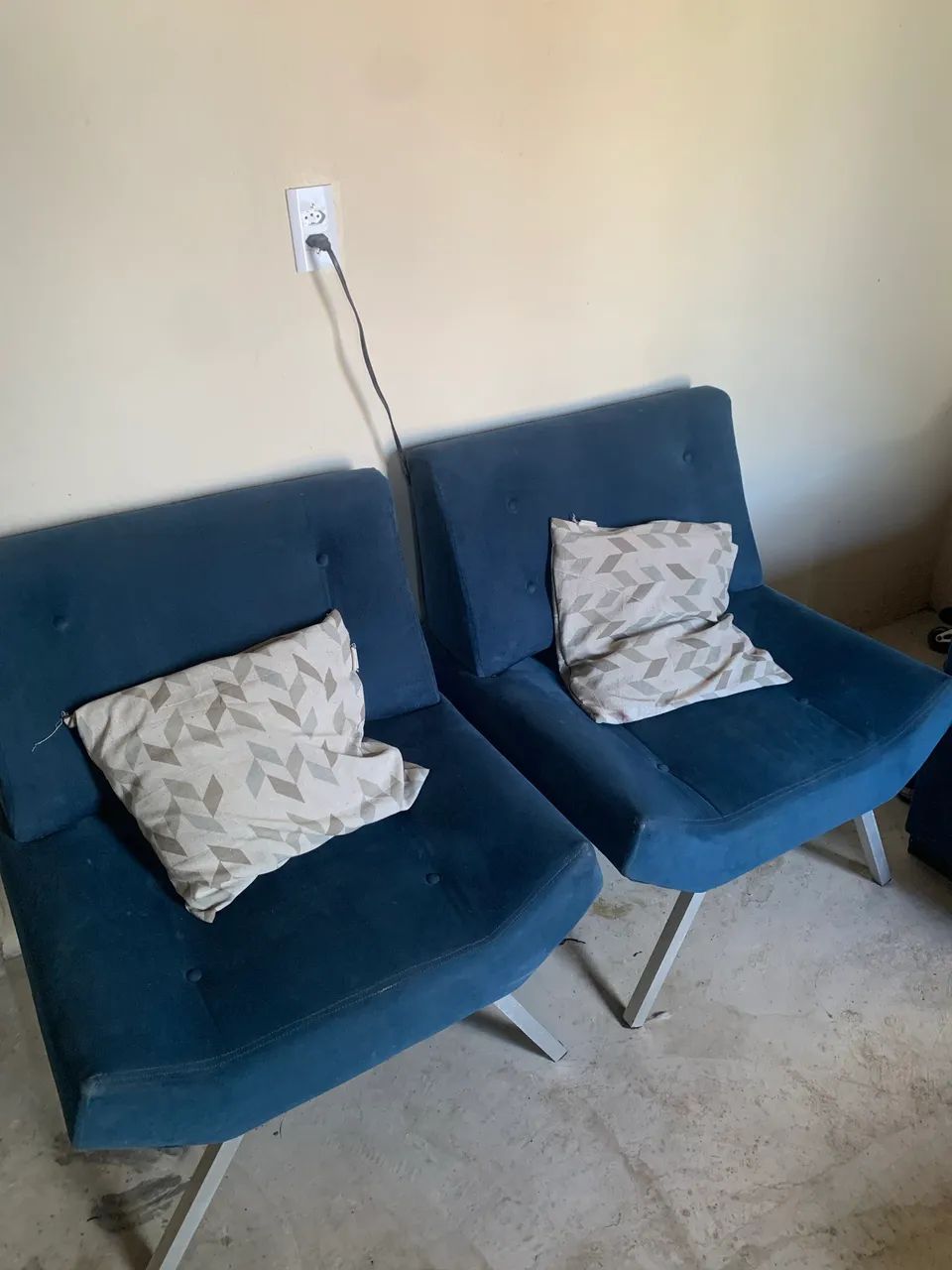 Conjunto Poltronas para sala - Azul
