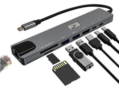 Hub USB -C 8 em 1 