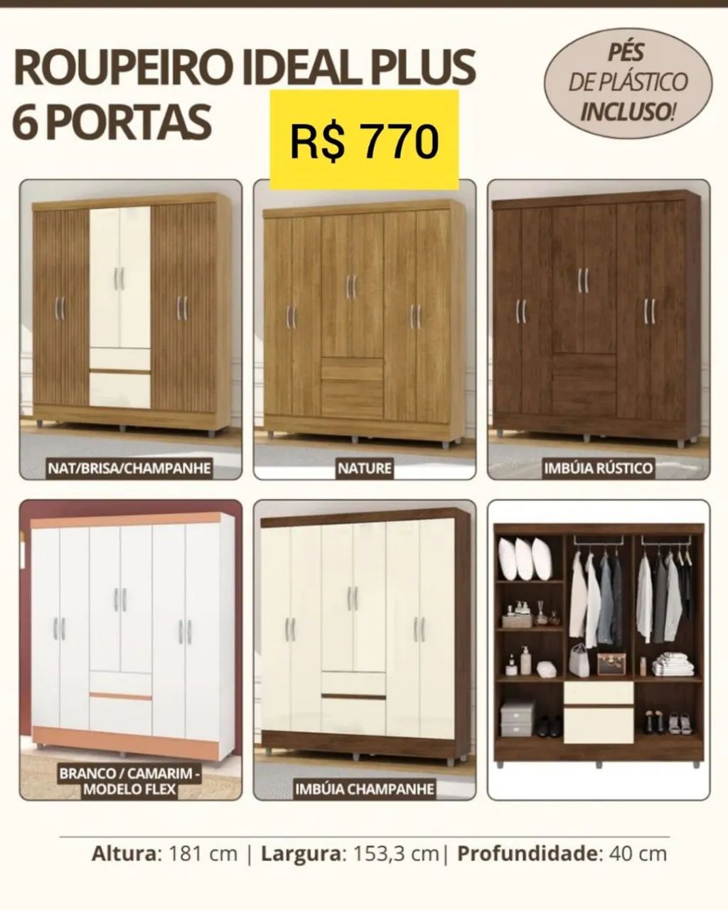 Guarda roupa de casal 
