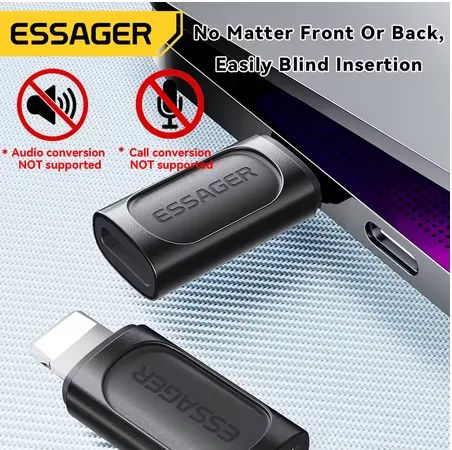 Adaptador Essager pd 20w otg iPhone lightining para Usb tipo C  - Foto 2