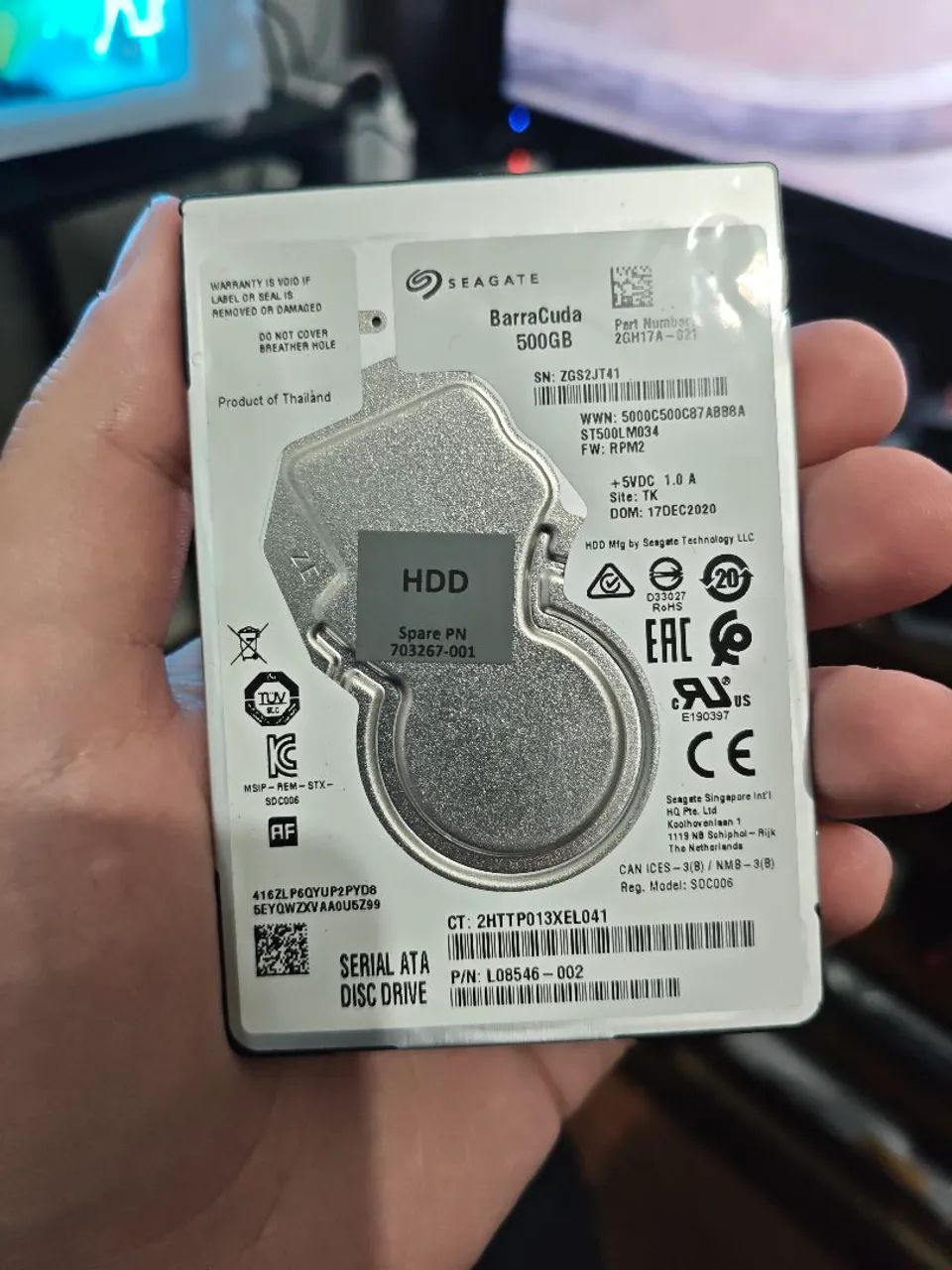HD interno/externo 500gb Seagate Barracuda (PC, Notebook, Ps4)