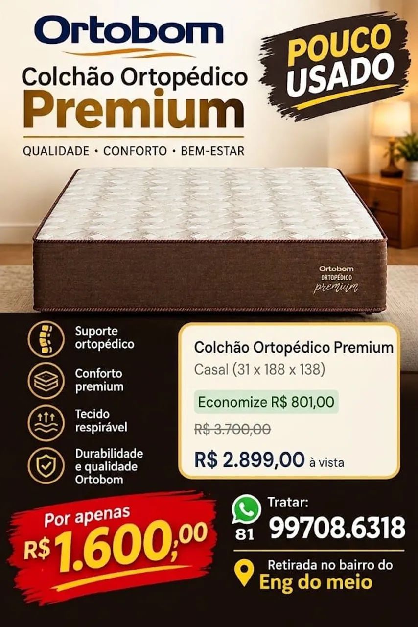 Colchão Ortopédico Ortopédico semi novo