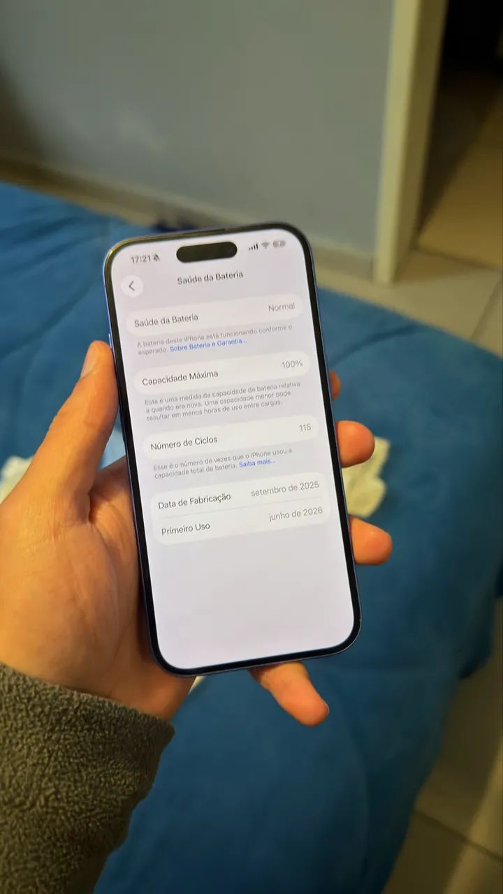 Iphone 16 Azul 100% Na Garantia Apple - Foto 2