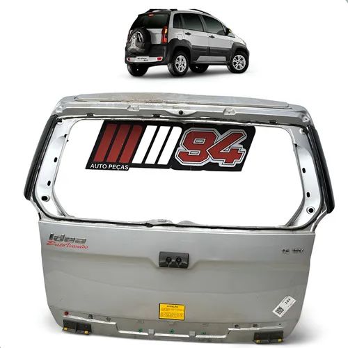 Tampa Traseira Porta Malas Fiat Idea Adventure 2012 A 2016 Prata - Foto 4