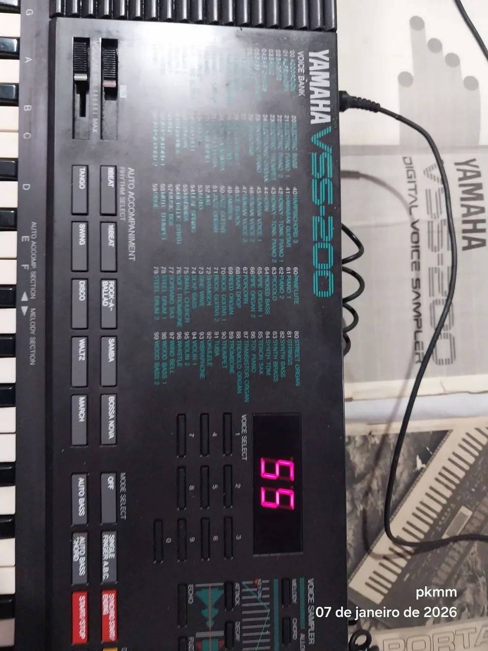 Teclado Yamaha Vss200 Excelente com microfone e manuais - Foto 5