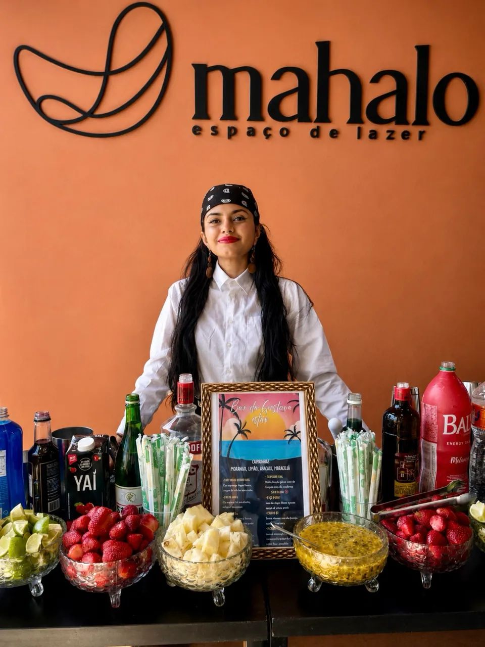 Bartender bar man para sua festa 