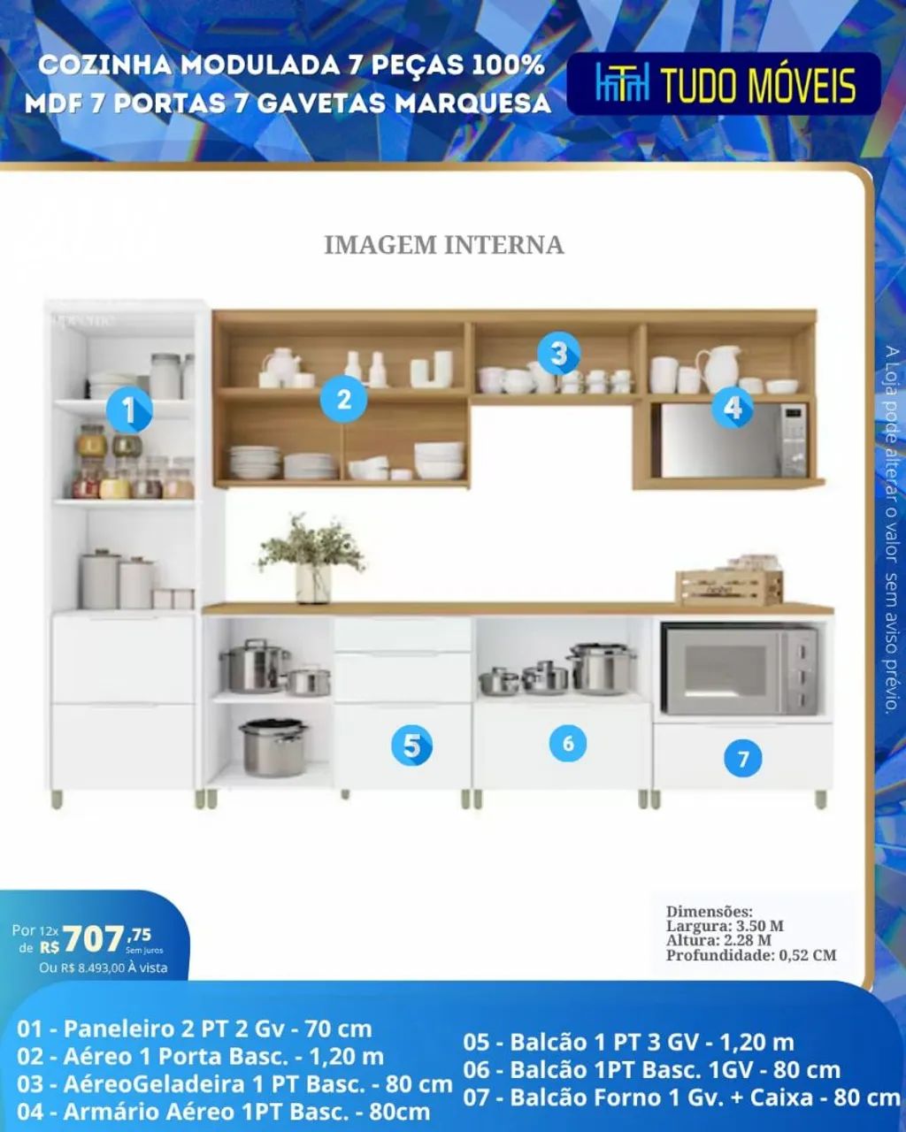OK Cozinha Modulada 7 Peças "G" - Foto 3