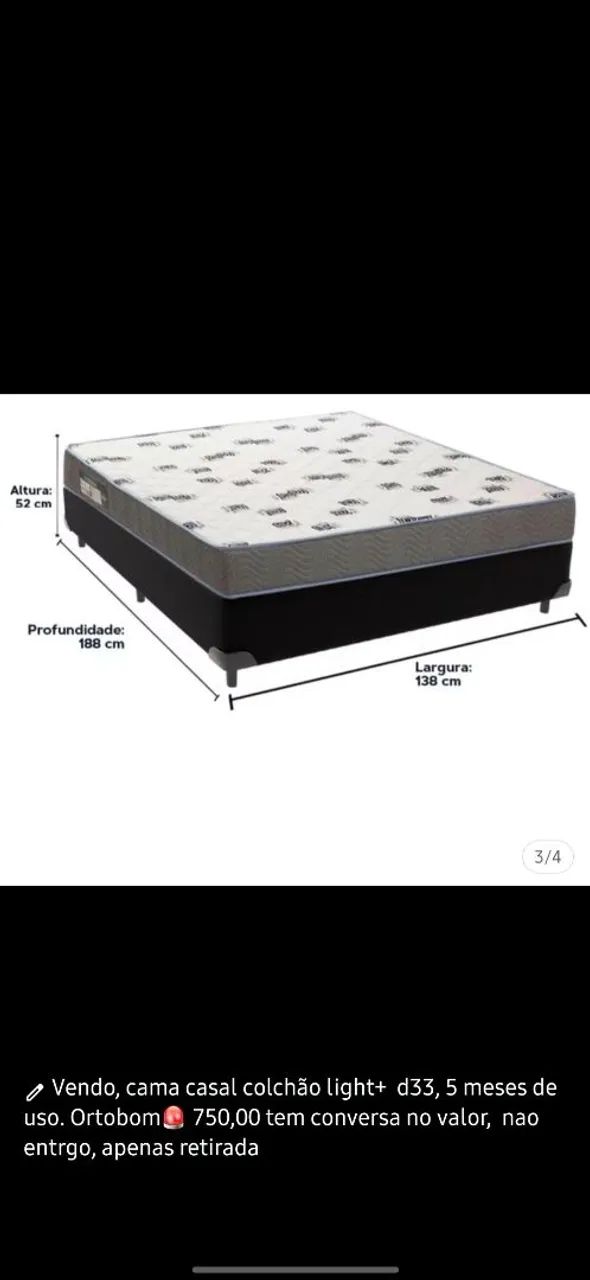 Cama box casal e guarda roupa casal