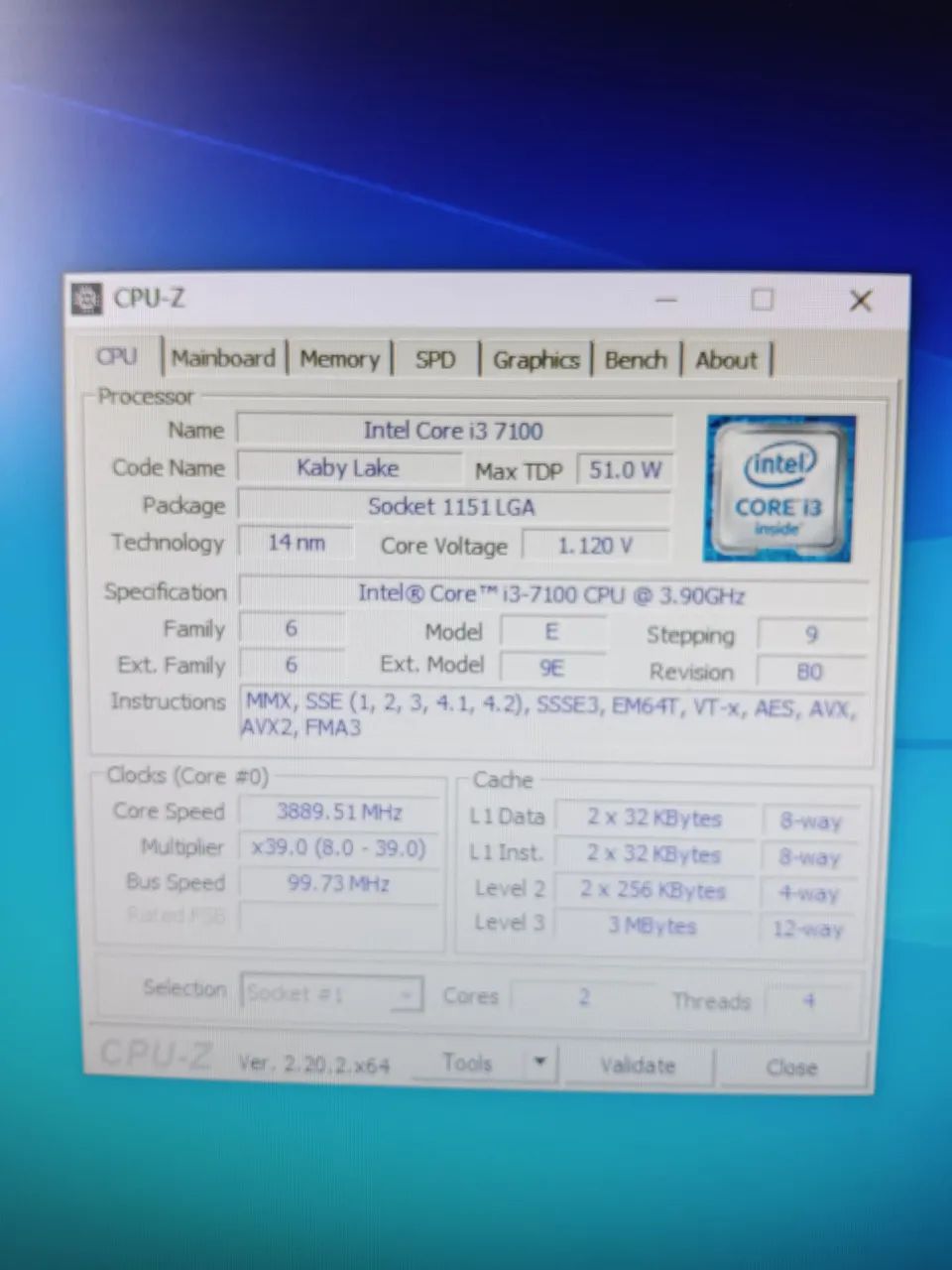 Kit Intel 7ªGeração, Core I3 7100 + Placa Mãe + Cooler! - Foto 2