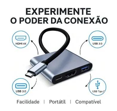Adaptador USB C para HDMI + USB 3.0 - Foto 3