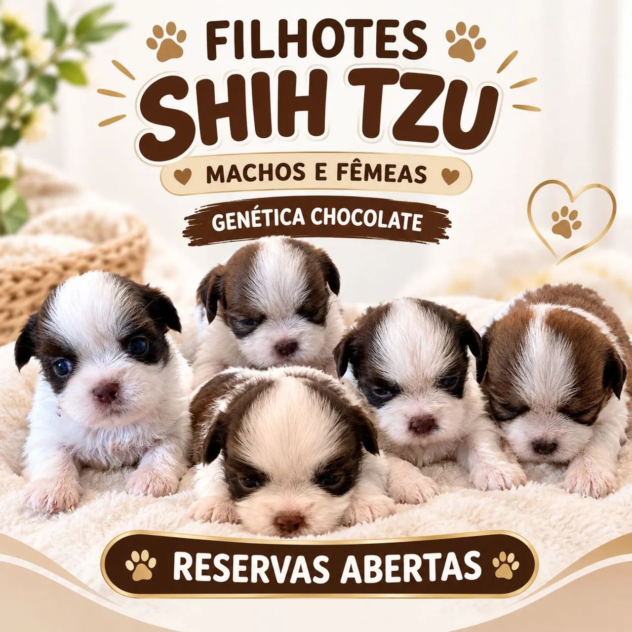Shihtzu Machos e fêmeas 
