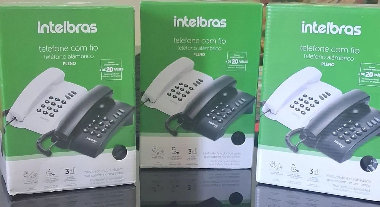 Telefone com fio Intelbras Preto