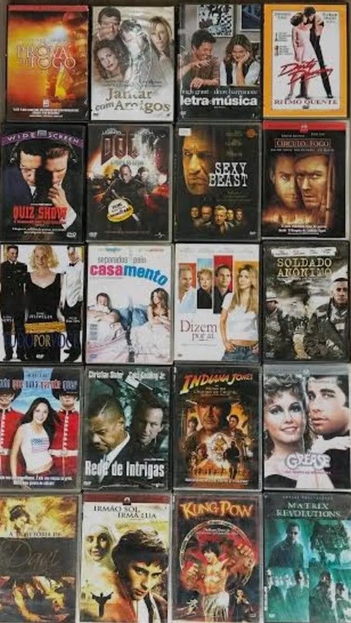 60 DVDs de uma locadora desativada