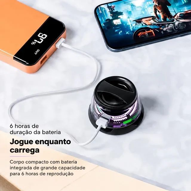 Caixa de Som Bluetooth G200 LED RGB - Foto 2
