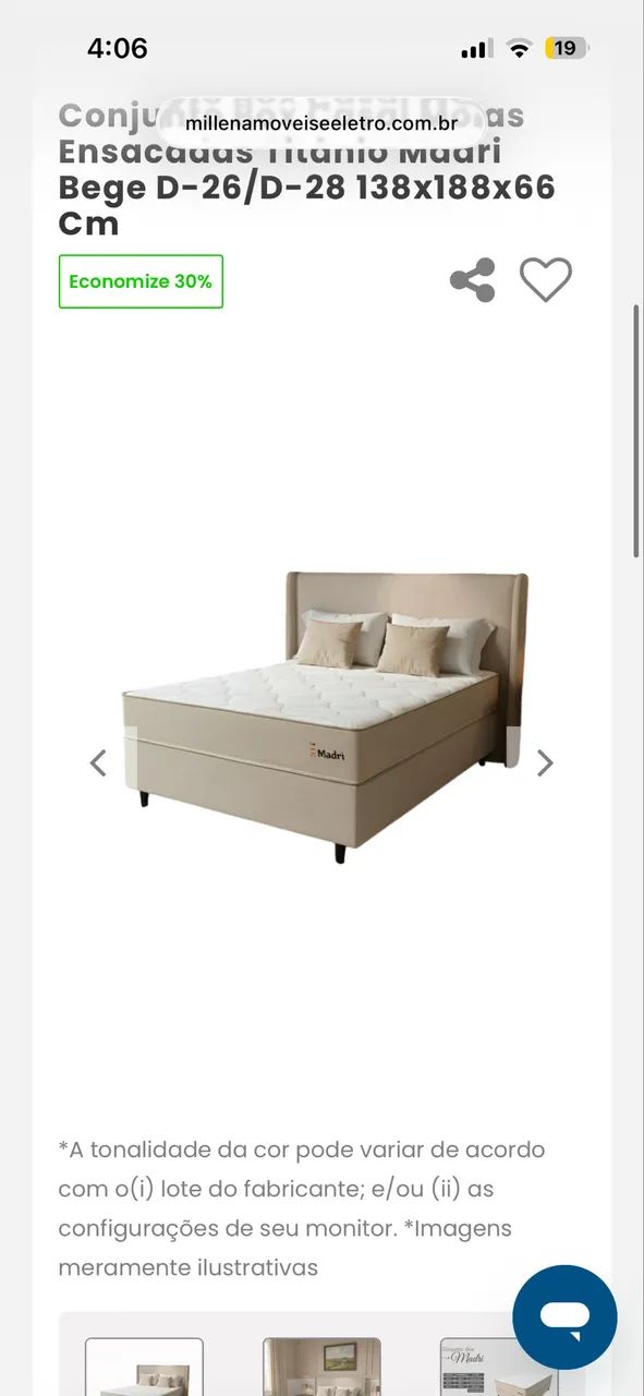 Vendesse cama de casal box