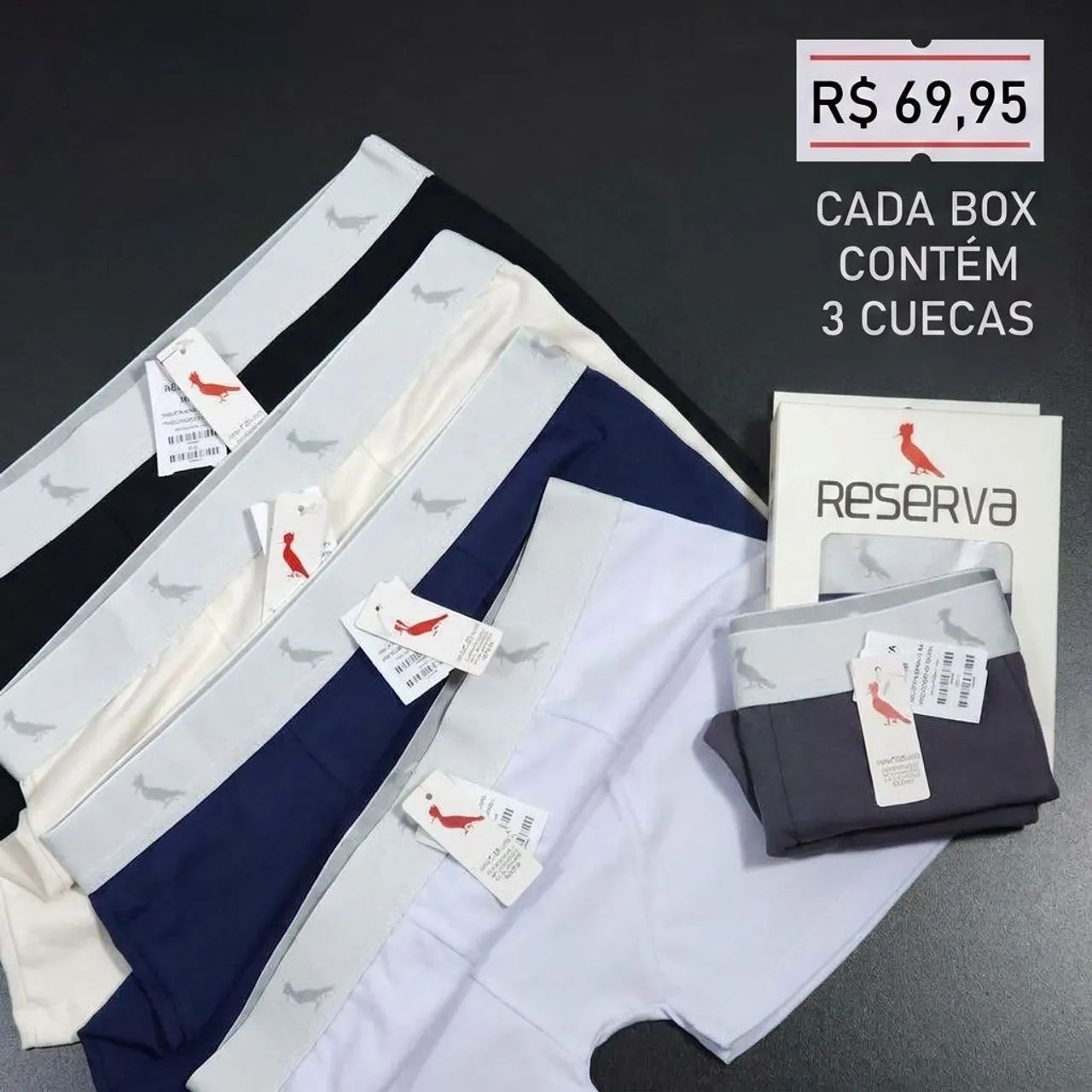 3 cuecas reserva Premium 