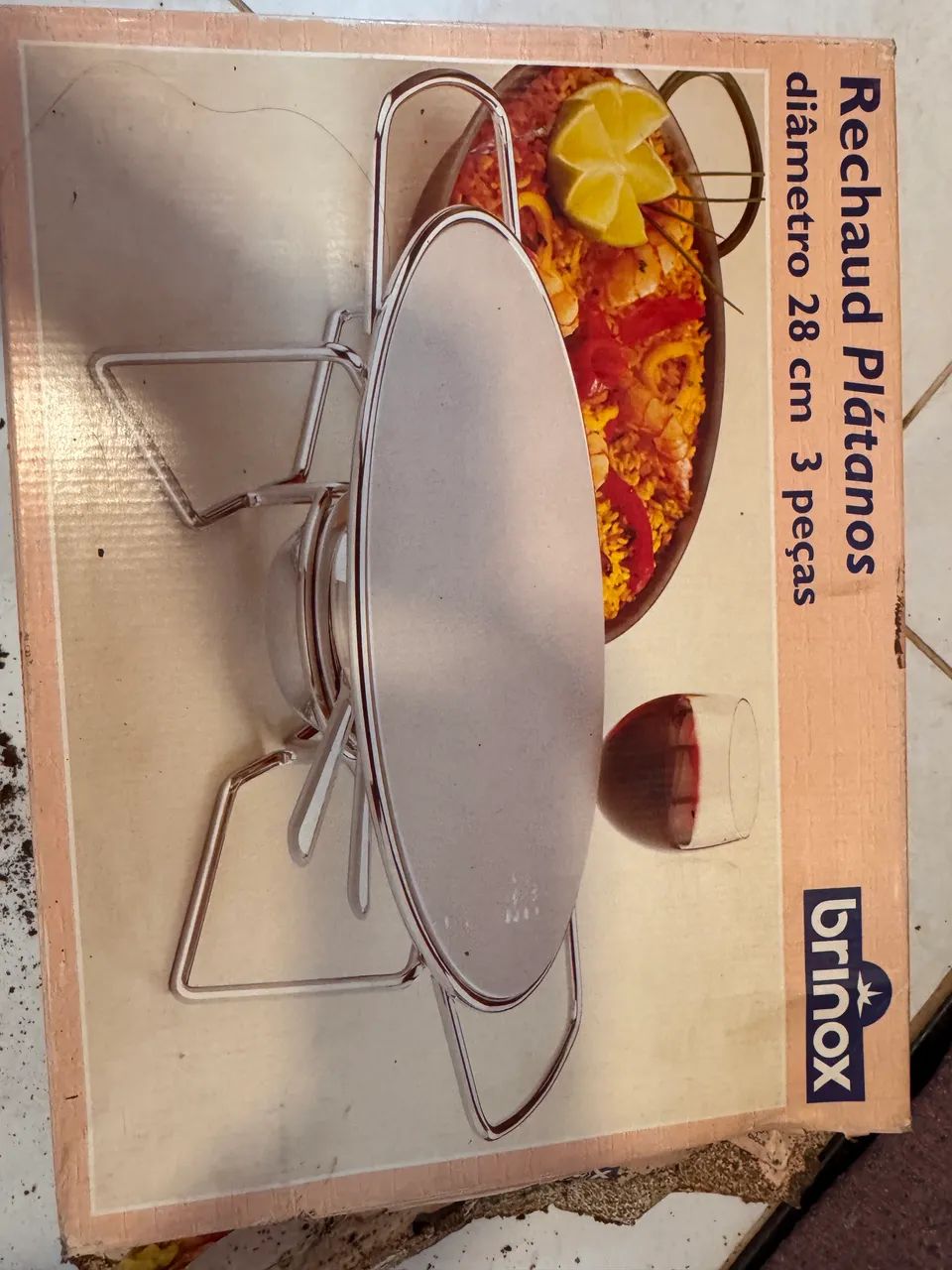 Rechaud Plátanos diâmetro 28cm 3 peças Brinox