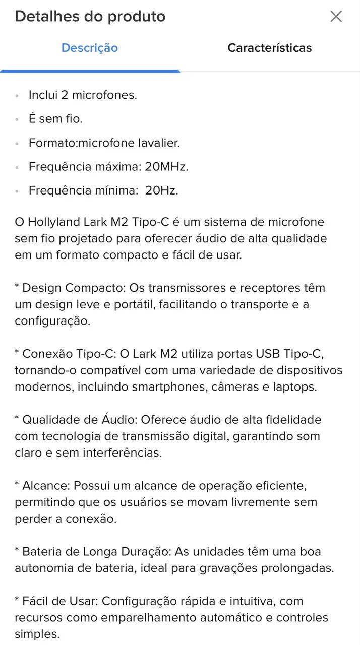 Microfone sem fio Hollyland Lark M2 - Foto 5