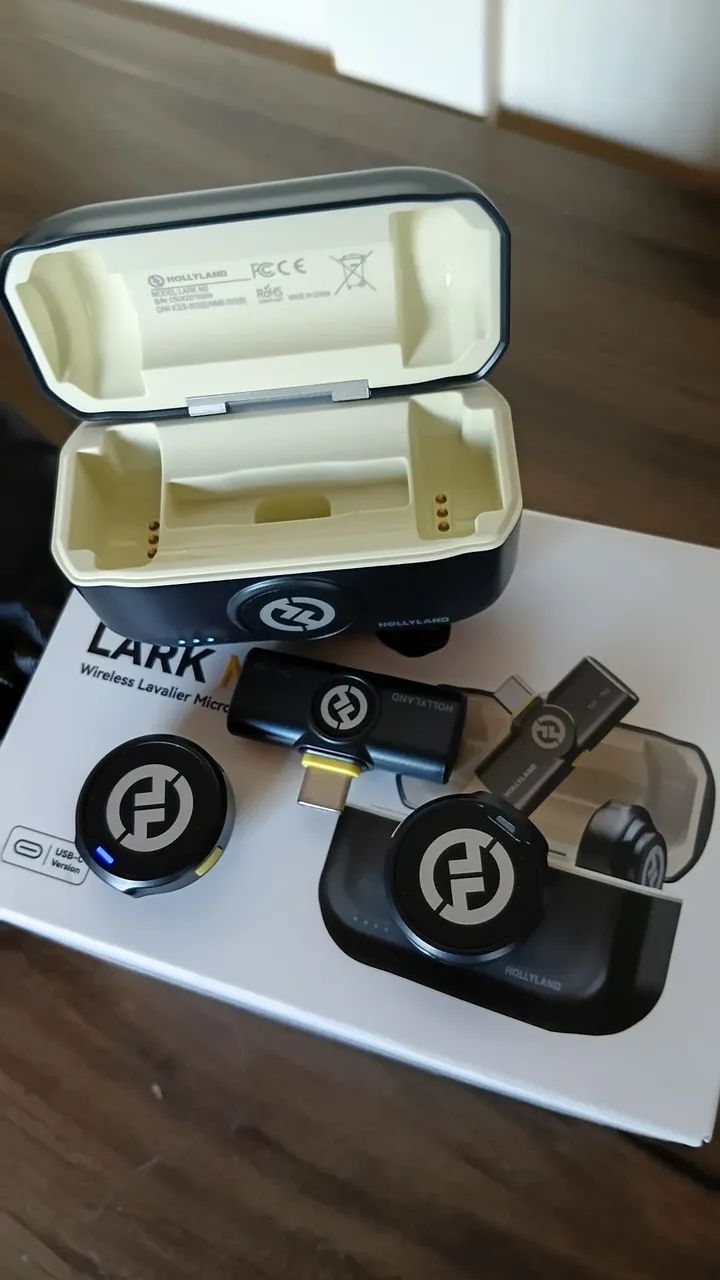 Microfone Hollyland Lark M2 Duo Usb-c Sem Fio Preto - Foto 2