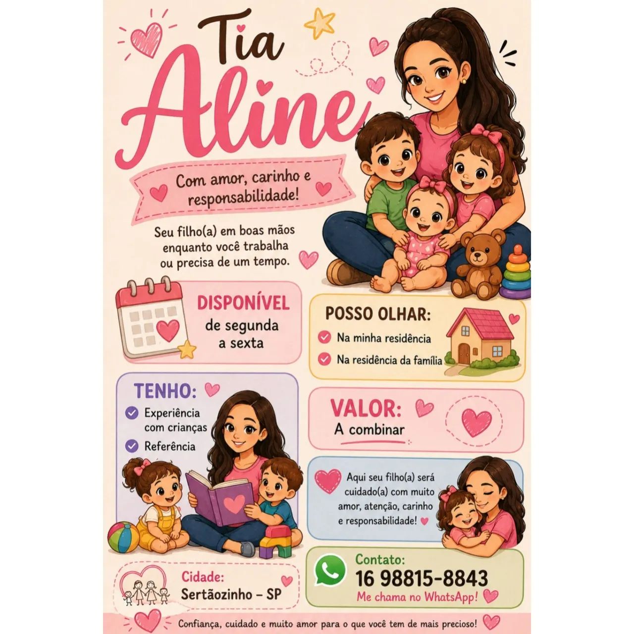 Disponível para Trabalhar como Babá