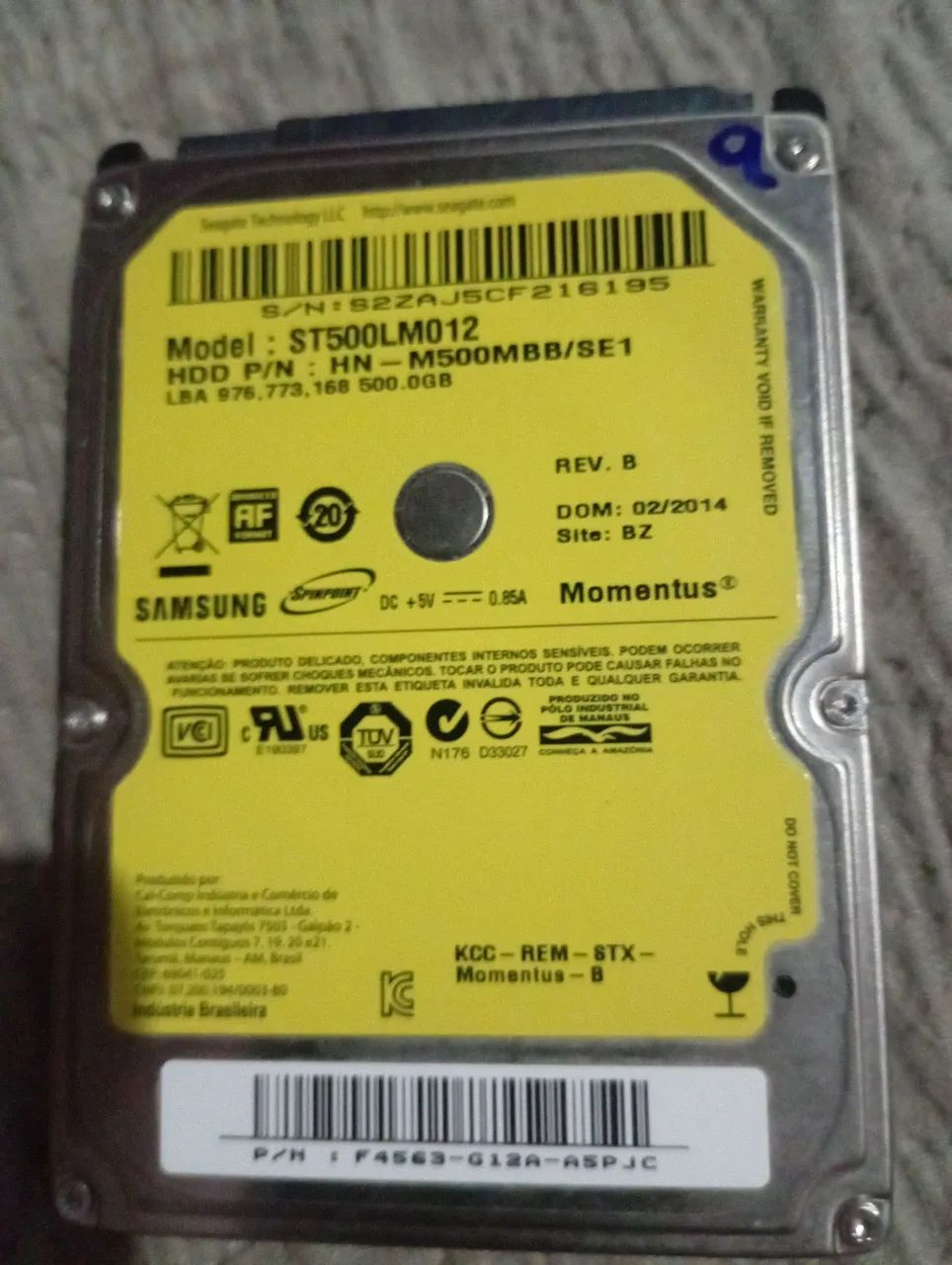 HD 500 GB NOTEBOOK 