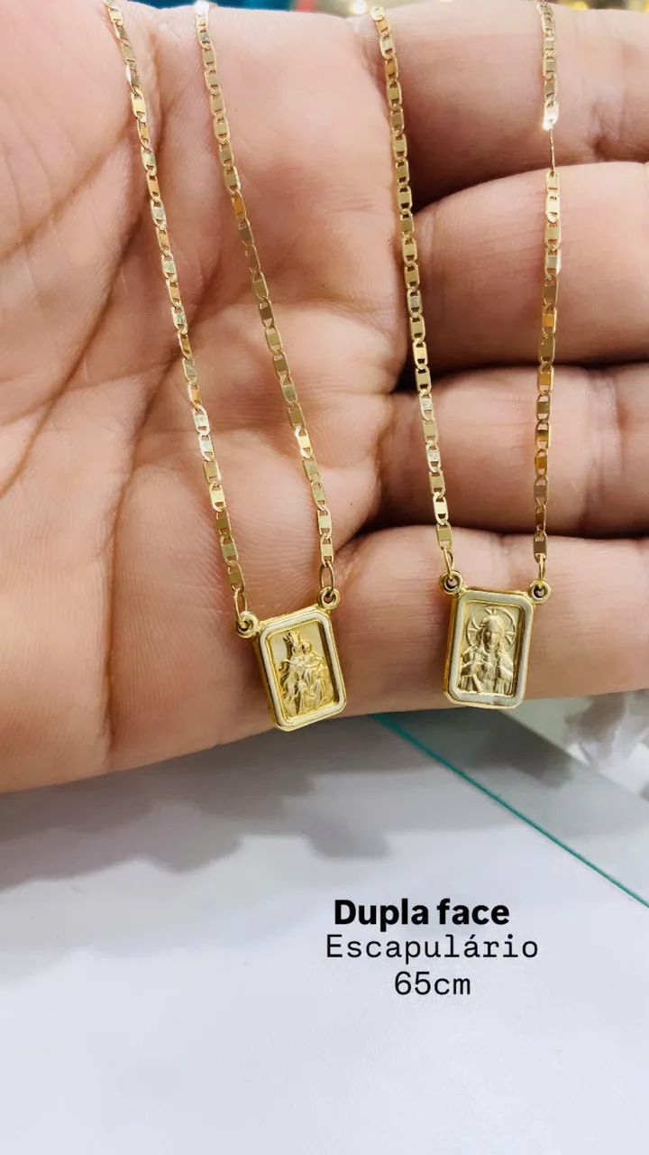 Escapulário 18k DuplaFace 