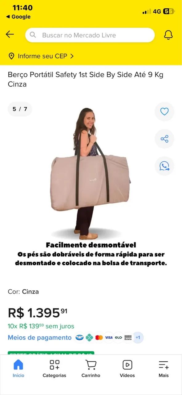 Berço portátil  - Foto 2