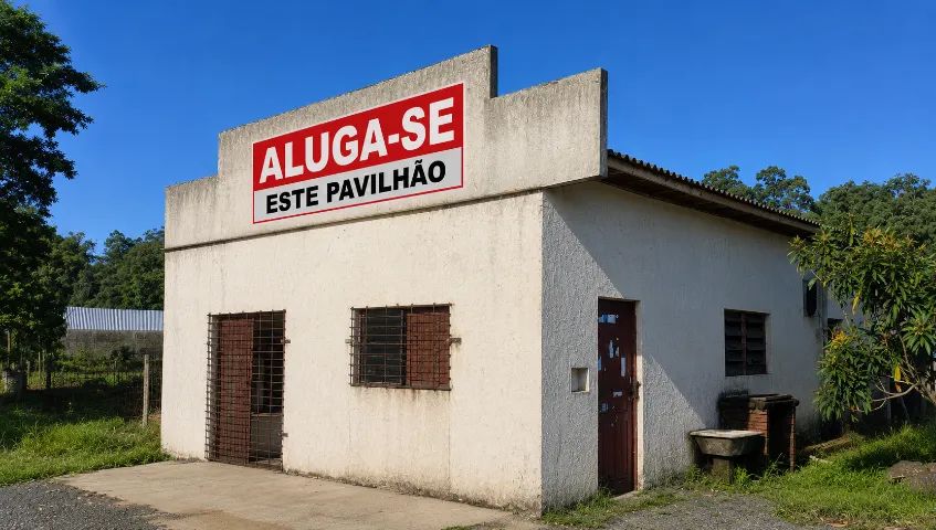 Pavilhão para alugar 180 metros valor 1.500,00 fone *