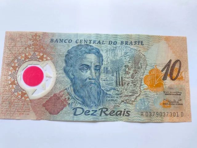 Cedula de Dez reais - Plastico